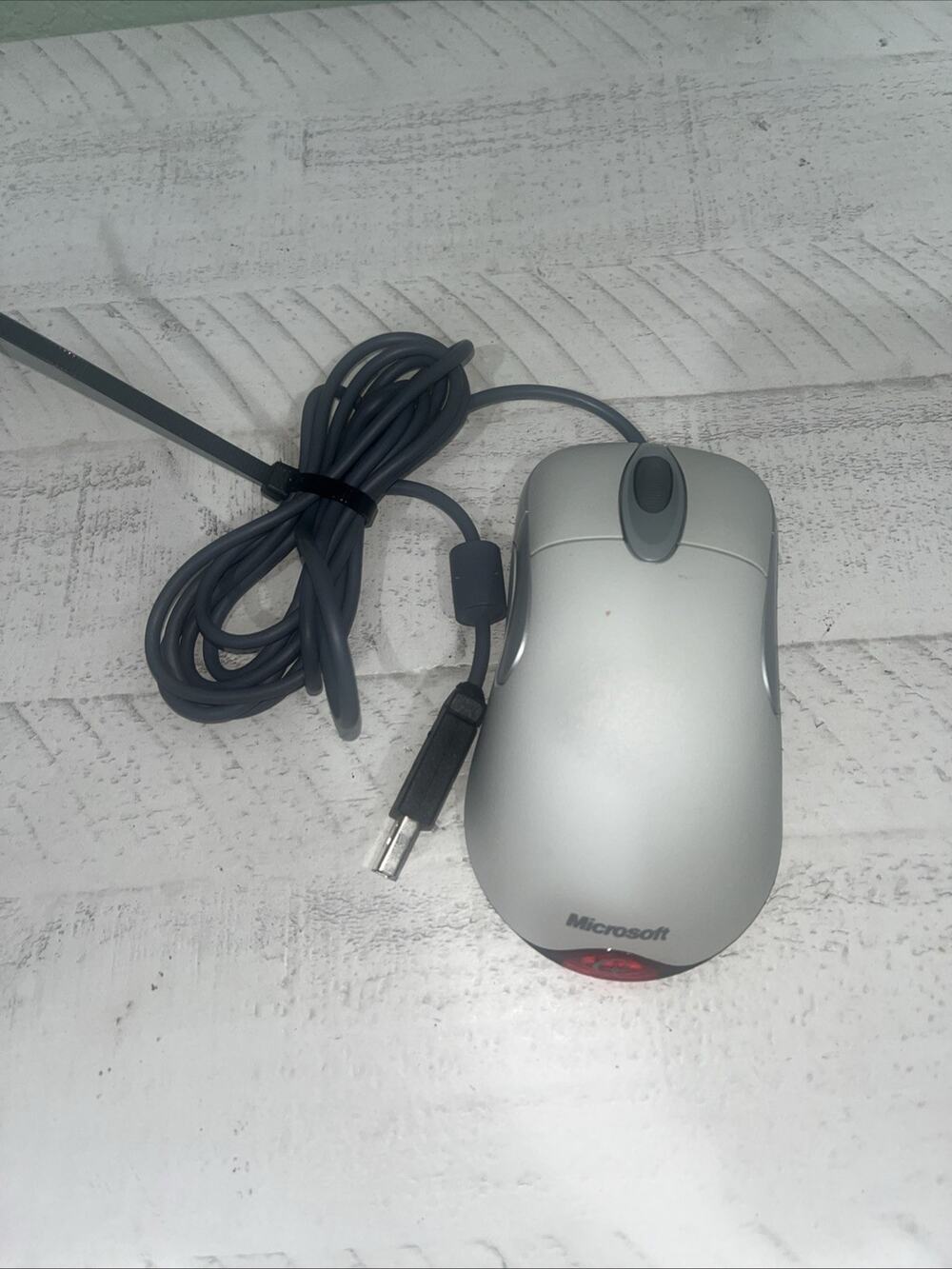Microsoft IntelliMouse Optical USB Wired Mouse Vintage Red/Gray Tested Works